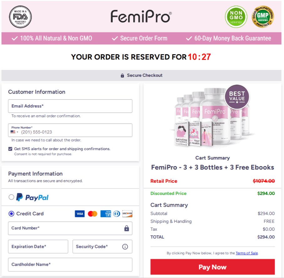 FemiPro Checkout